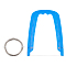 1Pc Wire Clay Cutter, with Plastic Handle, 1 Roll Iron Clay Cutters Wire, for Pottery Modeling Clay Making, Platinum, 185x155x18mm