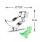 Non-Tarnish DIY 430 Stainless Steel Dinosaur-shaped Cutter Candlestick Candle Molds, Fondant Biscuit Cookie Cutting Mould, Stainless Steel Color, 7x8.7x2.5cm
