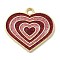 Alloy Pendants, with Enamel, Valentine's Day, Heart, 24x25.5x1.5mm, Hole: 2mm