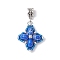 Dyed Synthetic Imperial Jasper & Glass Seed Beaded Star European Dangle Charms, Large Hole Pendants, with Brass Bails, Antique Silver, BurlyWood, 43.5mm, Hole: 4.8mm