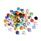 Imitation Austrian Crystal Beads, Grade AAA, K9 Glass, Faceted, Flat Round, Mixed Color, 6x3.5mm, Hole: 0.7~0.9mm