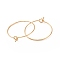 Ion Plating(IP) 316L Surgical Stainless Steel Hoop Earring Findings, Wine Glass Charms Findings, Golden, 45x0.7mm, 21 Gauge