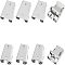 8Pcs 2 Style Iron Bolo Tie Slider Clasp, For Bolo Tie Making, Platinum, 4pcs/style