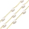 Ion Plating(IP) 316 Surgical Stainless Steel Paperclip Chains, Plastic Oval Charm Chains, Soldered, with Spool, Real 18K Gold Plated, Link: 2.5x1.5x0.3mm, Oval: 6x3.5mm