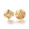 Brass Beads, Cadmium Free & Nickel Free & Lead Free, Spiral, Real 18K Gold Plated, 9.5x9mm, Hole: 1.2mm