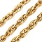 Ion Plating(IP) 304 Stainless Steel Rope Chains, Unwelded, with Spool, Golden, 7x3.5mm
