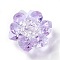 Glass Woven Beads, Cluster Beads, Lotus, Lilac, 25~28x14mm, Hole: 5mm