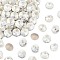 Preciosa® MAXIMA Crystal Round Stones, Czech Crystal, Dura Foiling, Bicone(436 11 177 Rivoli), 00030 242 Argent Flare, SS47(10.55~10.9mm)