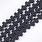 Spray Painted Non-magnetic Synthetic Hematite Beads Strands, Cross, Black, 6~6.5x6~6.5x2.5mm, Hole: 0.8mm, about 66~75pcs/strand, 16.5 inch~18.7 inch