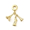 Brass Eiffel Tower The Statue of Liberty European Dangle Charms, Large Hole Pendants, Long-Lasting Plated, Lead Free & Cadmium Free, Rack Plating, Real 18K Gold Plated, 37mm, Hole: 5mm