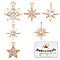 Beebeecraft 12Pcs 6 Style 18K Gold Plated Star Charms Cubic Zirconia Jewellery Making Findings with Jump Ring for DIY Bracelet Necklace Earring Making