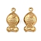 304 Stainless Steel Pendants, Fish Charms, Ion Plating(IP), Real 18K Gold Plated, 16x8.5x4.5mm, Hole: 1.2mm