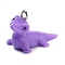 Resin Pendants, With Platinum Iron Loop, Lizard, Dark Violet, 17.5x12x24mm, Hole: 2mm