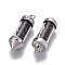 Natural Garnet Big Pointed Pendants, Dowsing Pendulum Pendants Making, with Brass Findings, Bullet, Antique Silver, 57x17mm, Hole: 4mm