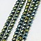 Electroplate Non-magnetic Synthetic Hematite Beads Strands, Faceted, Round, Grade A, Green Plated, 4mm, Hole: 1mm, about 100pcs/strand, 16 inch