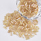 AB Color Plated Glass Bugle Beads, Transparent Colours Rainbow, Sandy Brown, 4~4.5x2mm, Hole: 1mm, about 450g/bag, 14000pcs/bag