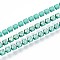 Iron Rhinestone Cup Chains, with Spool, Turquoise, 2x2x2mm, about 29.99 Feet(9.14m)/Roll