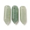 Natural Green Aventurine Pointed Pendants, Faceted Bullet Shaped Charms, 20~20.5x6.5~7x6~6.5mm, Hole: 1.6mm