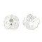 Brass Bead Caps, Flower, 925 Sterling Silver Plated, 8.5x8.5x2.5mm, Hole: 1.6mm