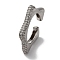 Rack Plating Star Brass Cubic Zirconia Open Cuff Rings for Women, Lead Free & Cadmium Free, Long-Lasting Plated, Platinum, Clear, 3.5mm