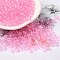 Transparent Colours Glass Seed Beads, Rondelle, Pearl Pink, 6/0, 4x3mm, Hole: 1.4mm, about 5700pcs/pound