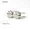 Stylish 304 Stainless Steel Hoop Earrings, Platinum, 13.2x6.8x2.2mm