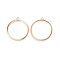 201 Stainless Steel Pendants, Ring, Golden, 27~27.5x25x0.7~1mm, Hole: 1.4mm