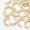 Brass Cubic Zirconia Charms, Cadmium Free & Nickel Free & Lead Free, Moon, Clear, Real 18K Gold Plated, 15x11.5x3mm, Hole: 1mm