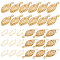 SUNNYCLUE 1 Box 50 Sets Real 24k Gold Plated Fish Hook Clasp Filigree Necklace Clasp Filigree Clasp Jewelry Slide Clasp Necklace Bracelet Connectors for Jewelry Making Accessories DIY Craft Supplies