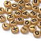 Acrylic Beads, Horizontal Hole, Mixed Letter, Flat Round, Black, 7x4mm, Hole: 1mm, about 3700pcs/500g