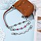 3Pcs 3 Colors Alloy Enamel Tortoise Bag Extender Chains, with Alloy Swivel Clasps, Platinum, Mixed Color, 152mm, 1pc/color
