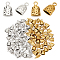 80Pcs 2 Colors Tibetan Style Zinc Alloy Charms, Cadmium Free & Lead Free, Small Bell, Antique Silver & Antique Golden, 14x9x5mm, Hole: 2mm, 40pcs/color