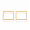 304 Stainless Steel Linking Ring, Square, Golden, 20x20x0.8mm