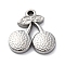 304 Stainless Steel Pendants, Cherry Charm, Anti-Tarnish, Stainless Steel Color, 18x17.5x3mm, Hole: 1.8mm