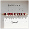 Natural Birthstone Braided Bead Bracelets for Women, Garnet, with Brass Beads, Inner Diameter: 11 inch(28cm)