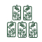 430 Stainless Steel Filigree Pendants, Spray Painted, Etched Metal Embellishments, Rectangle with Flower, Green, 27x13x0.4mm, Hole: 1.2mm