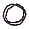 Electroplated Natural Lava Rock Beads Strands, Column, Purple Plated, 13x4mm, Hole: 1mm, about 31pcs/strand, 15.35''~15.75''(39cm)