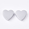Tarnish Resistant 304 Stainless Steel Beads, Heart, Stainless Steel Color, 11x12x3mm, Hole: 1.8mm