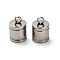 201 Stainless Steel Cord Ends, Column, Stainless Steel Color, 11.5x8mm, Hole: 2mm, Inner Diameter: 7mm