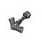 304 Stainless Steel Pendants, Ion Plating(IP), Arrows, Antique Silver, 43.5x35x8mm, Hole: 7X4.5mm