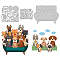 GLOBLELAND 3Set Sofa Dog and Cat Cutting Dies Metal Animals Die Cuts Embossing Stencils Template for Paper Card Making Decoration DIY Scrapbooking Album Craft Decor