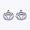 Non-Tarnish 304 Stainless Steel Pendants, Chakra, Ajna, 13.5x14x1mm, Hole: 1.6mm