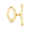 Brass Toggle Clasps, Cadmium Free & Nickel Free & Lead Free, Oval, Real 18K Gold Plated, Oval: 12.5x18.5x3mm, Hole: 1mm, Bar: 25x5x2.5mm, Hole: 1mm