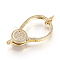 Brass Micro Pave Cubic Zirconia Lobster Claw Clasps, Cadmium Free & Lead Free, Golden, 45x22.5x7mm, Hole: 1~2mm