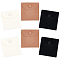 6Pcs 3 Colors Velvet Storage Bag, with Iron Snap Button, Rectangle, Mixed Color, 8.3x8cm, 2pcs/color