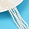 Natural Cultured Freshwater Pearl Beads Strands, Two Sides Polished, Grade 6A, Seashell Color, 3~4mm, Hole: 0.7mm, about 74~77pcs/strand, 13.86~13.98''(35.2~35.5cm)