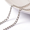 Iron Twisted Chains, Unwelded, with Spool, Lead Free & Nickel Free, Platinum, 5x3x0.8mm, about 32.8 Feet(10m)/roll