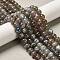 Natural Labradorite Beads Strands, Round, 8mm, Hole: 0.7mm, about 49pcs/strand, 15.55 inch(39.5cm)