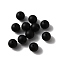 Silicone Beads, Round, Black, 12x11mm, Hole: 2mm