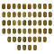 Pandahall 52Pcs 26 Styles Tibetan Style Alloy Slide Charms, Antique Bronze, Rectangle with Letter, Letter A~Z, 11.5x7.5x5mm, Hole: 8x2mm, 2pcs/style
